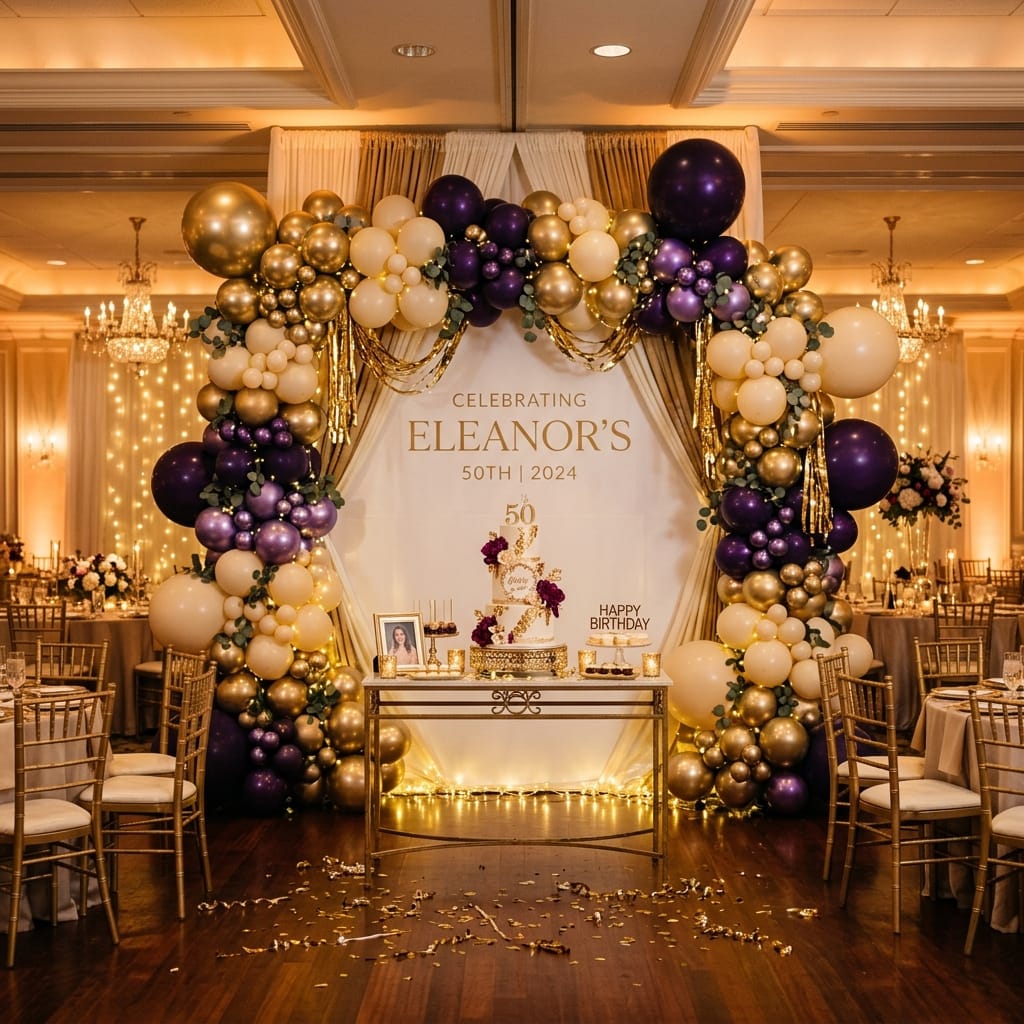 Premium birthday celebration decoration with custom theme design in Tenali
